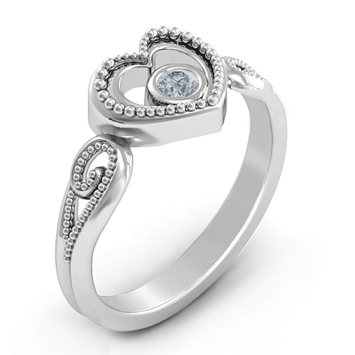 For My Love Solid White Gold Ring