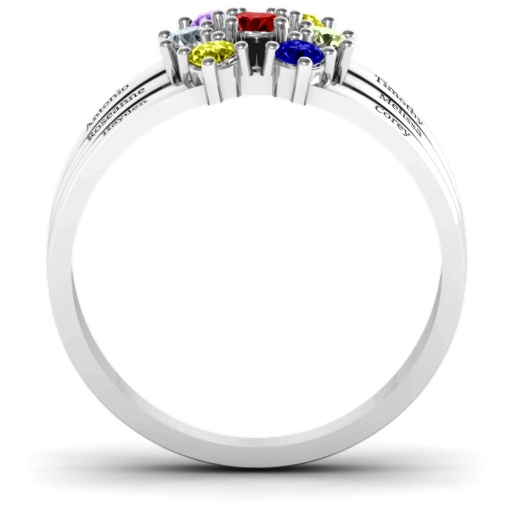 Spidra' Round Centre Solid White Gold Ring