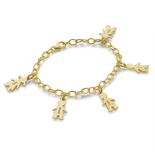 18CT Gold Engraved Kids Bracelet
