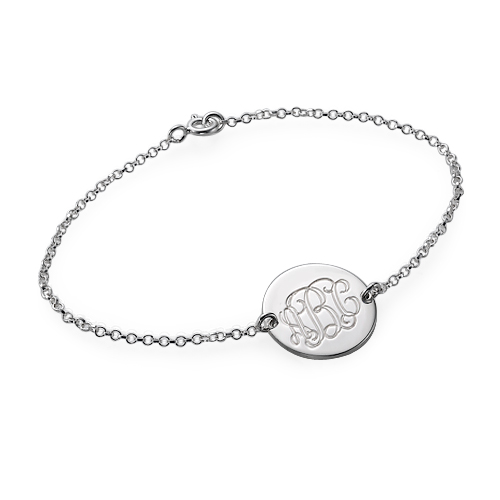 18CT White Gold Monogram Bracelet/Anklet