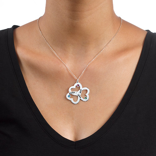 Solid Gold Triple Heart Necklace
