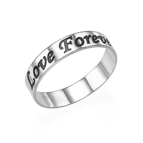Script 18CT White Gold Promise Ring