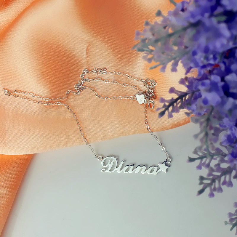 Solid Gold Letter Necklace Name Necklace