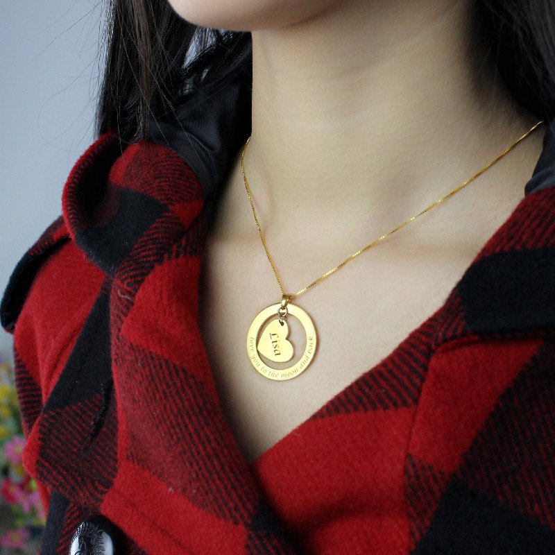 Personalised Promise Necklace with Name Phrase - 18CT Gold