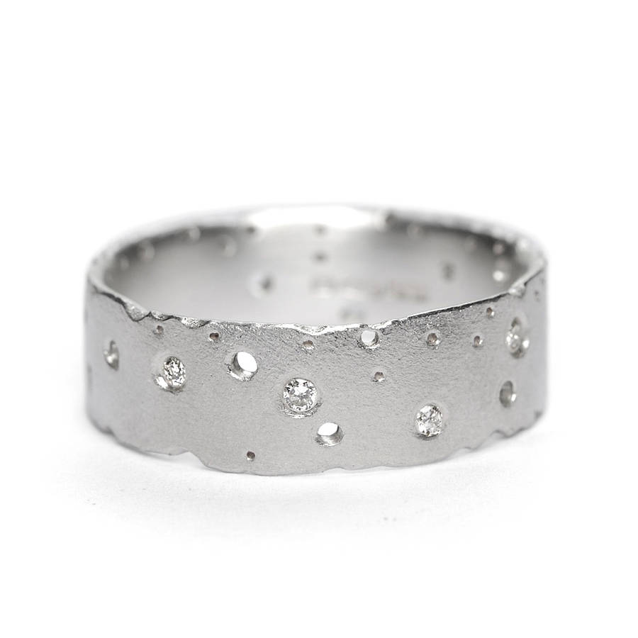 Diamond 18CT White Solid Gold Ring