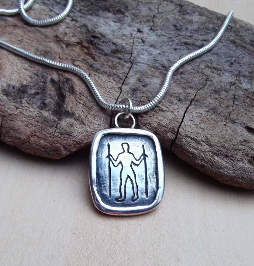 Solid Gold Long Man Pendant