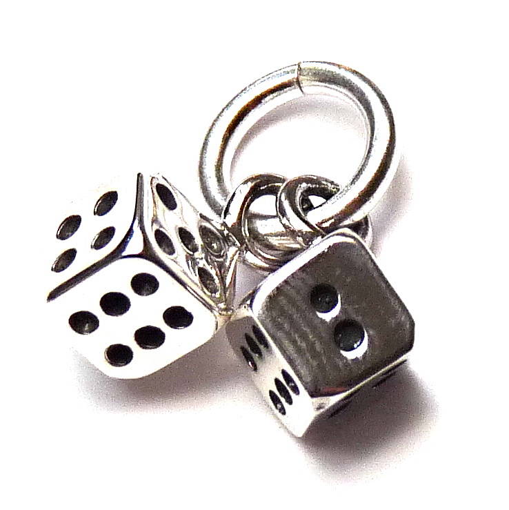 Solid Gold Lucky Dice Necklace