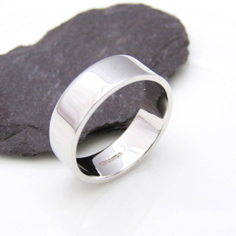 Personalised 18CT White Gold Wedding Ring