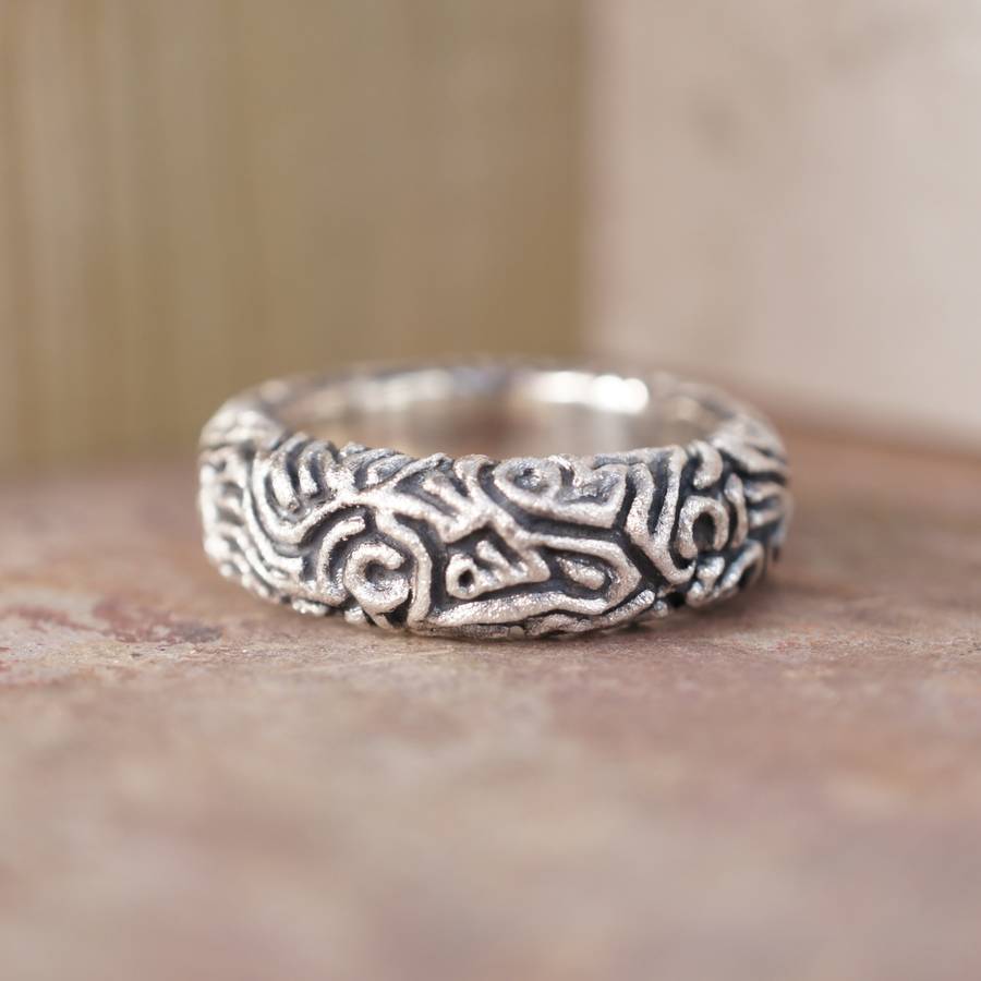 Reef Solid White Gold Ring
