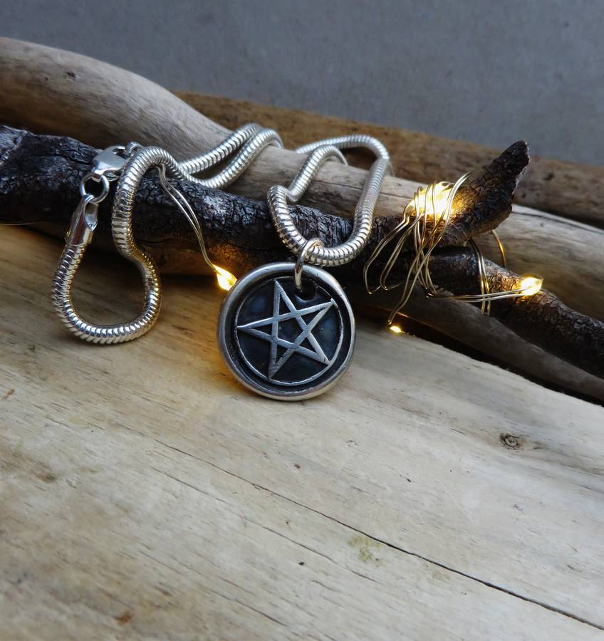 Solid Gold Pentacle Pendant