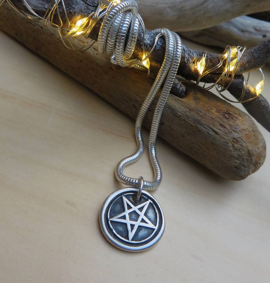 Solid Gold Pentacle Pendant