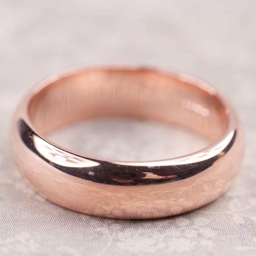 Simple Handmade Mens Wedding Ring In 18CT Gold